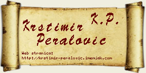 Krstimir Peralović vizit kartica